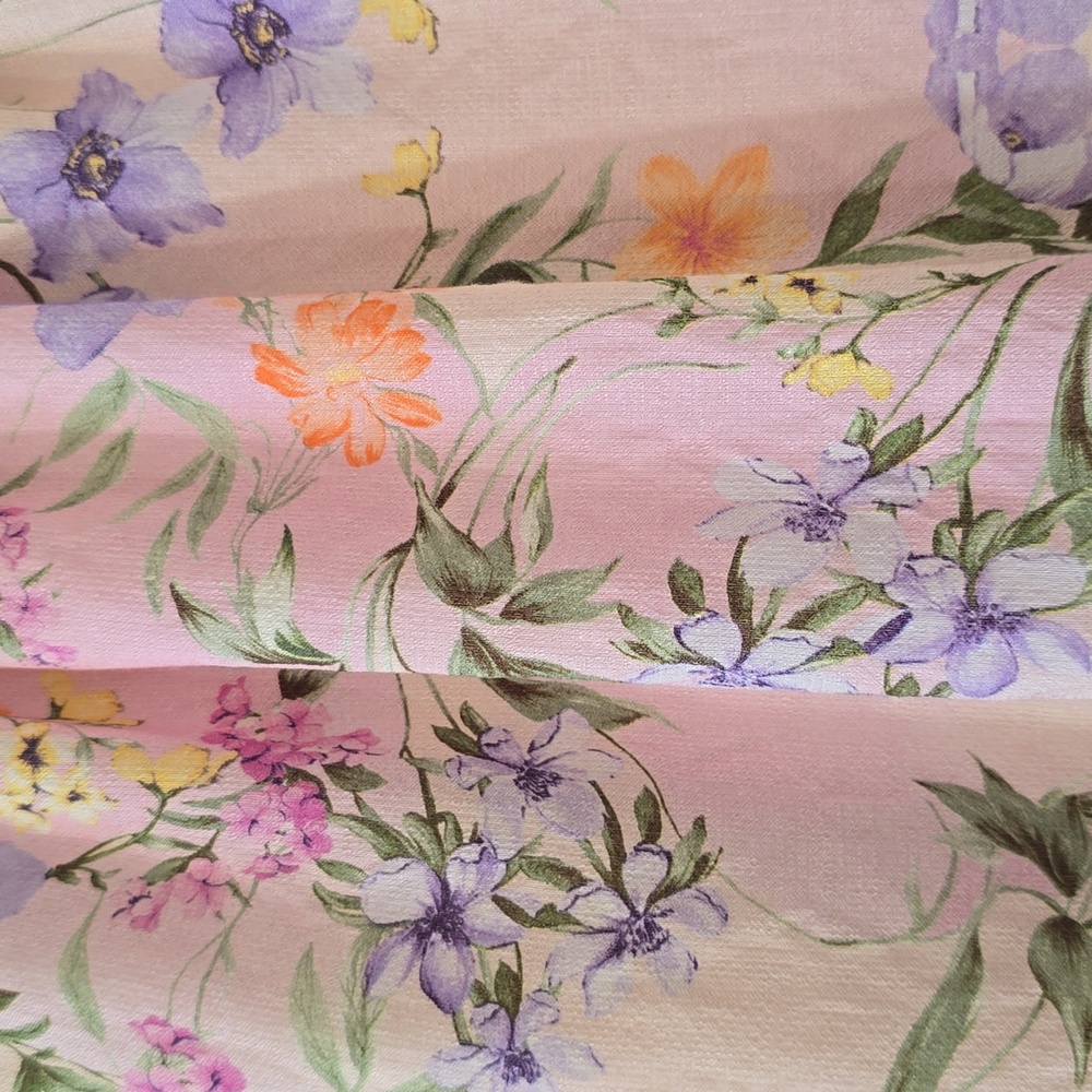 52SEVEN BRAND WOMEN'S PLUS WHITE AND PURPLE LINED FLORAL DRESS SIZE 14W - Picture 9 of 16
